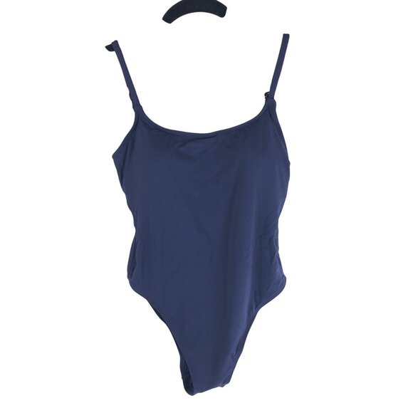 Andie Swim The Laguna One Piece Swimsuit Low Back Navy Blue XST Tall - Picture 3 of 5
